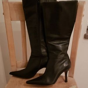 Charles David 3 inch heel leather soled Black boot